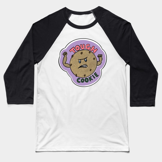 Tough Cookie Baseball T-Shirt by Katsillustration